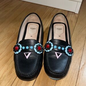 FENDI monster driving loafers
